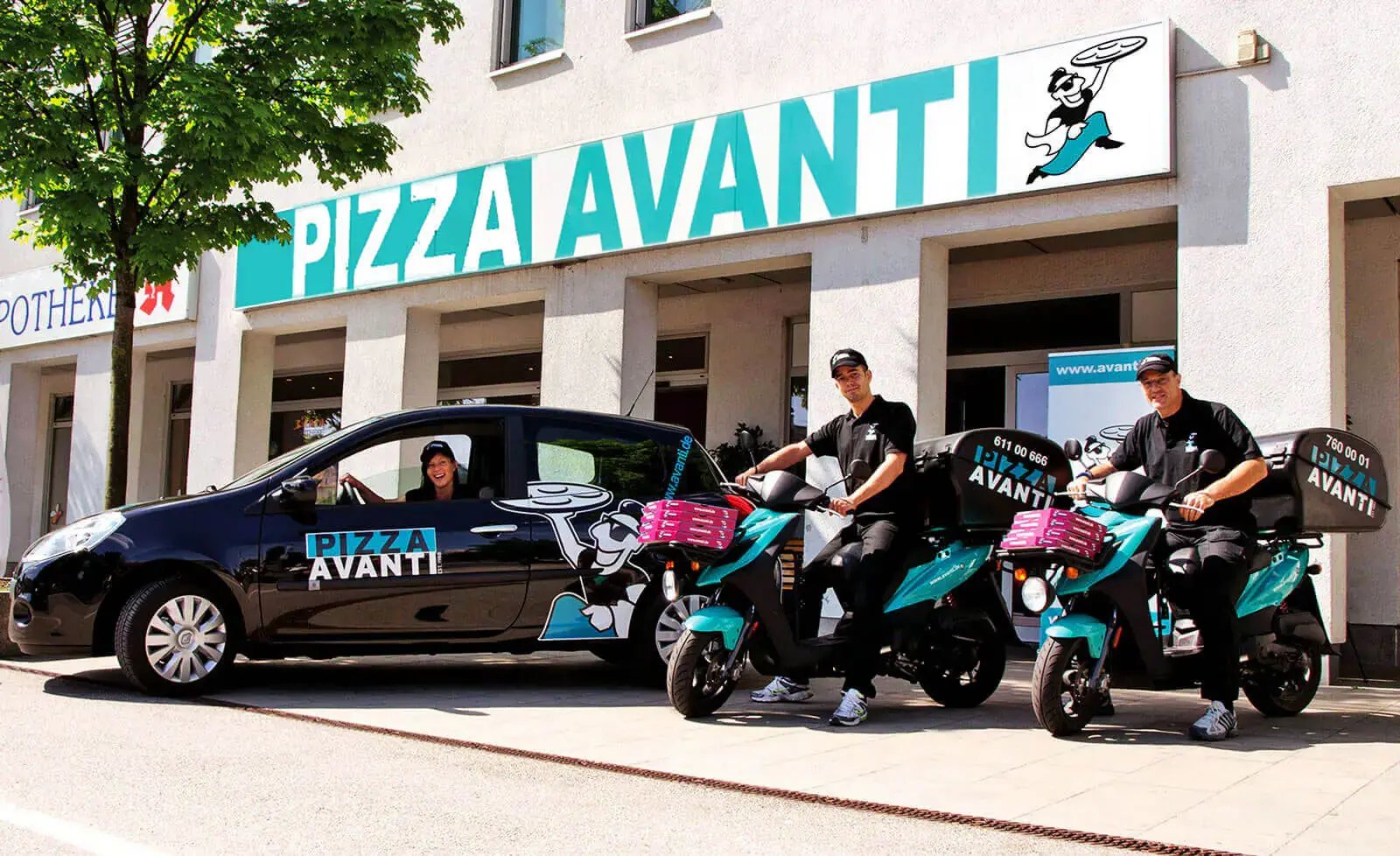 Lieferflotte von PIZZA AVANTI München
