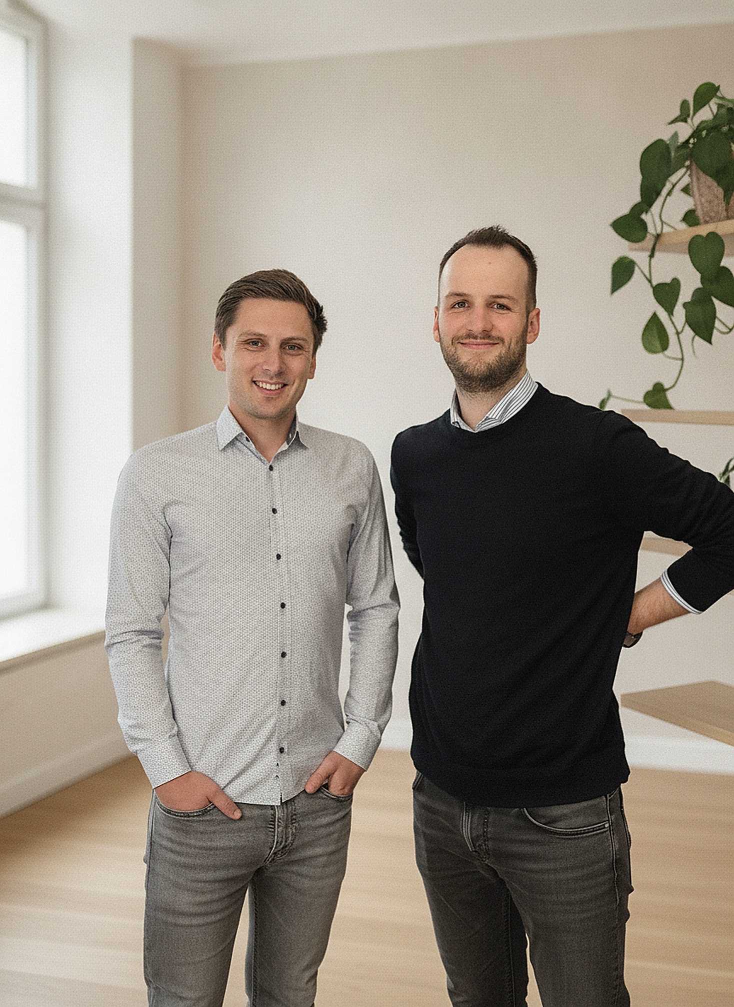Zwei der Gründer von Visionary Data im Münchner Büro